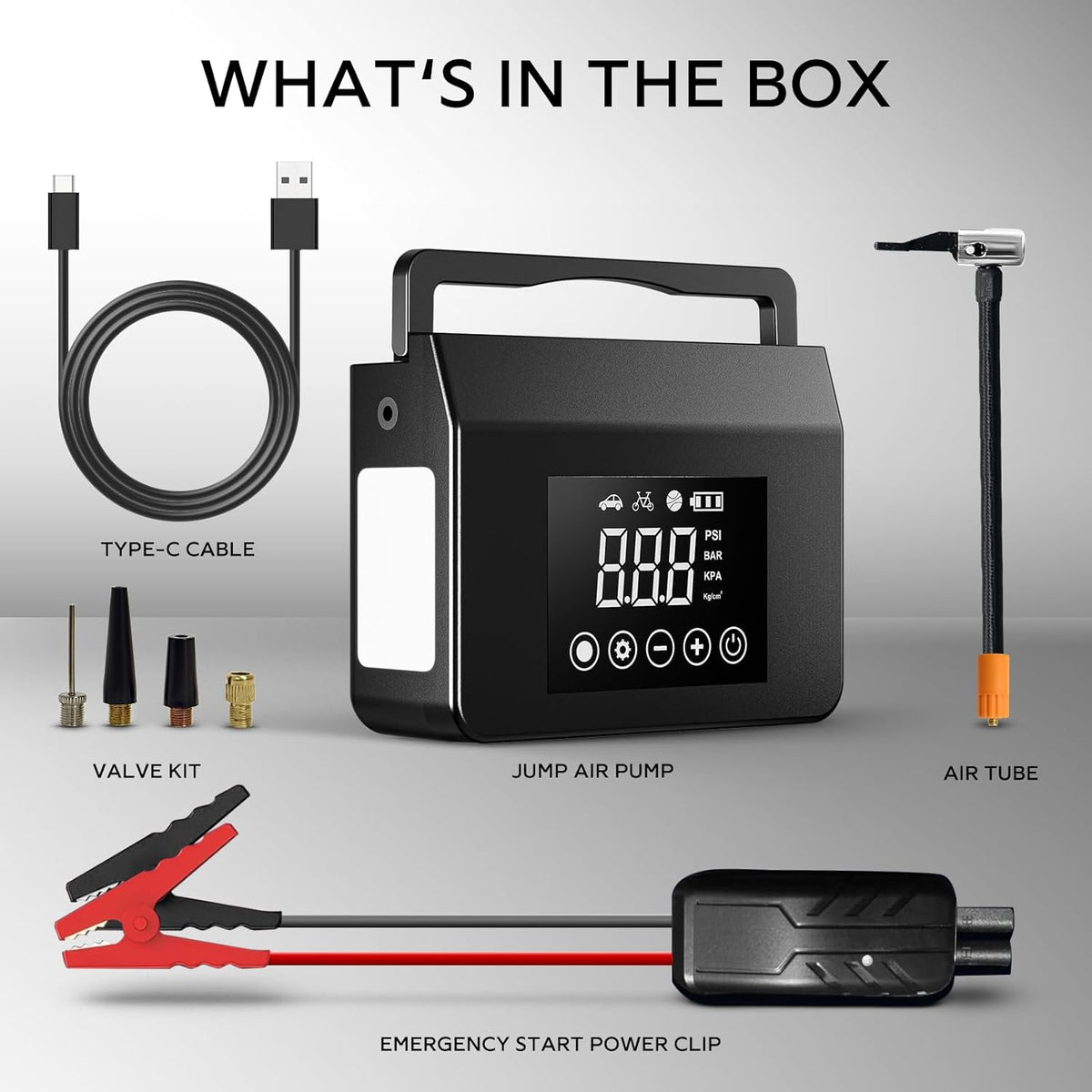 Vaultora™ Portable Jump Starter with Air Compressor