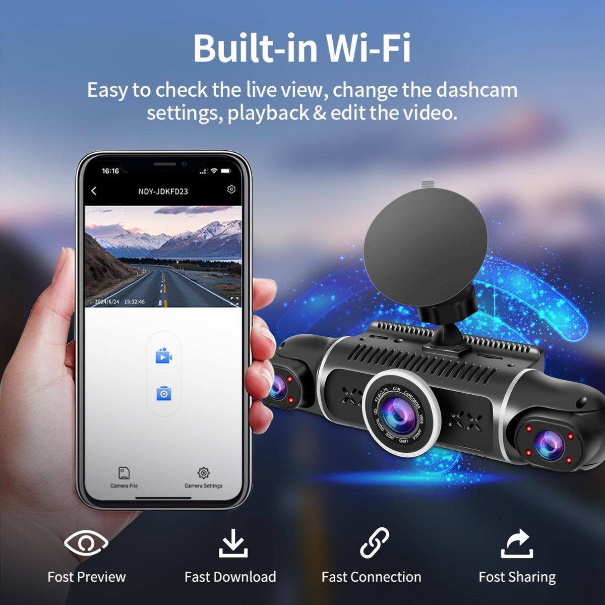 RoadEye™ R-EYE 360° 4 Channel Dashcam