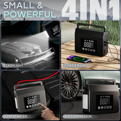 Vaultora™ Portable Jump Starter with Air Compressor