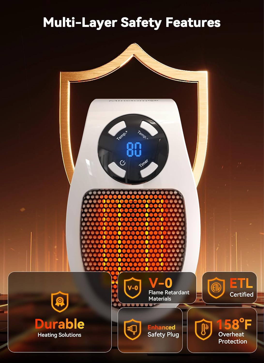 Vaultora™ HomeHeat Mini Plug-in Space Heater