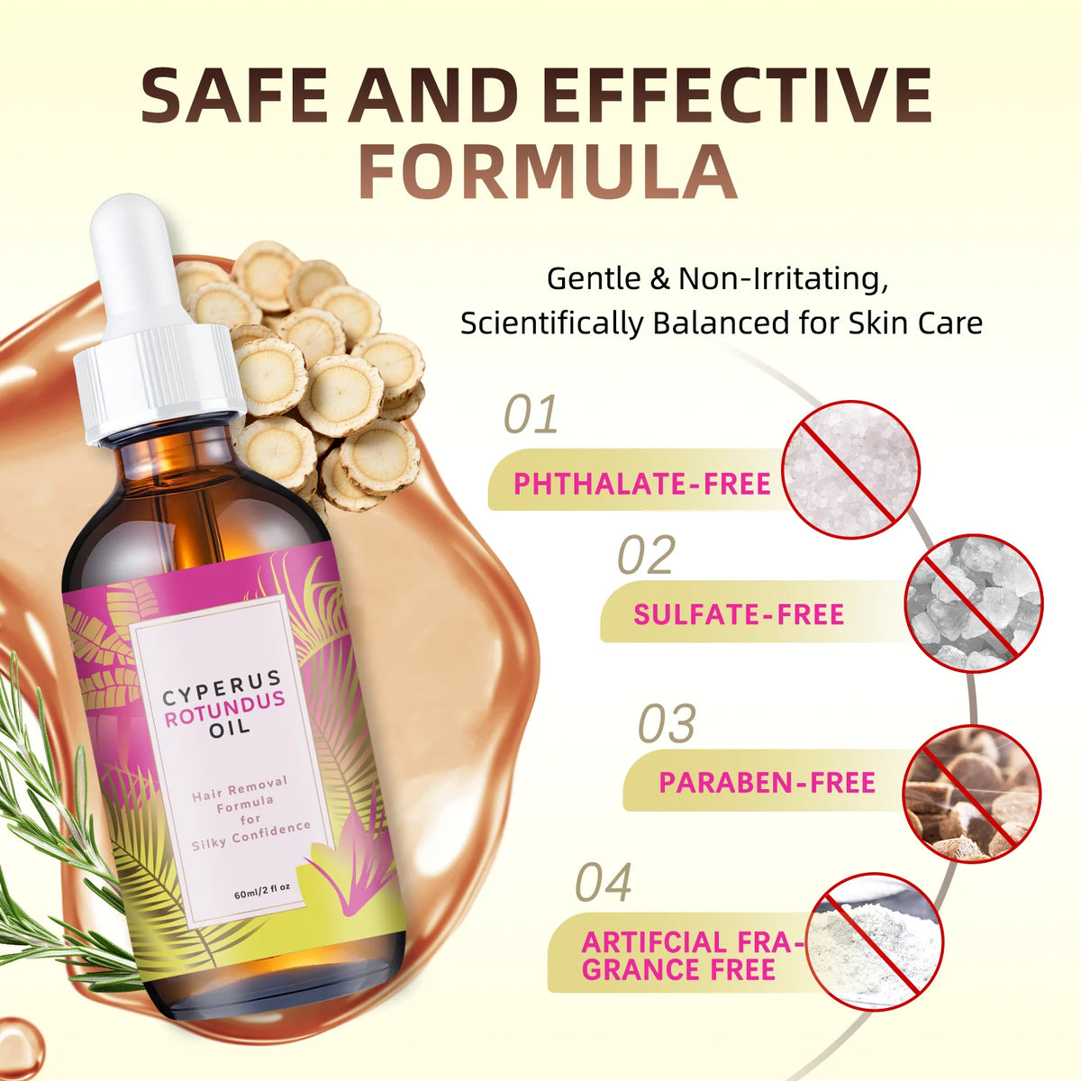 NatureSilk™ Cyperus Rotundus Hair Control Oil | 60ml